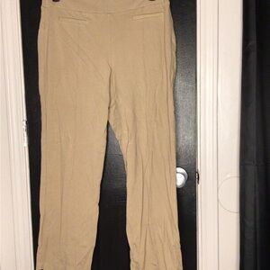 #78   Cato Tan Wide Leg Trousers with Relaxed Fit